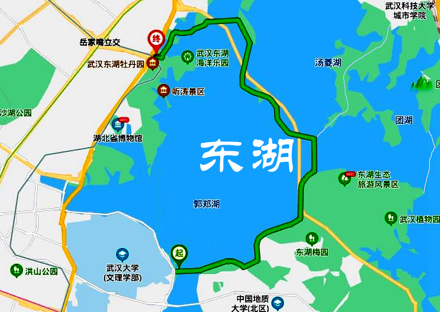 东湖绿道徒步线路_徒步线路东湖绿道怎么走_东湖绿道地图徒步