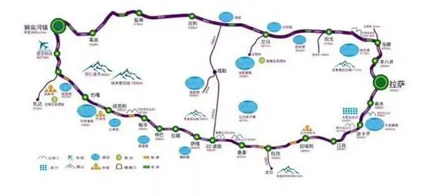 骑行川藏线318路线图_骑行川藏线地图 路线图_骑行川藏线地图超清